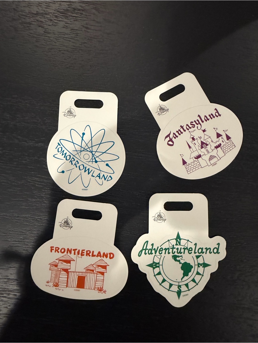 Disney parks set of 4 stickers lands